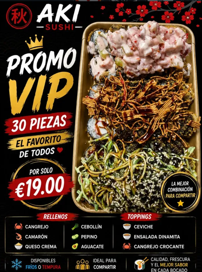 Promo VIP 30 piezas de sushi